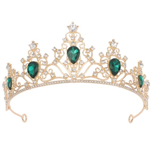 Tiara de boda exclusiva de pedrería y corona dorada de alta joyería para ocasiones especiales