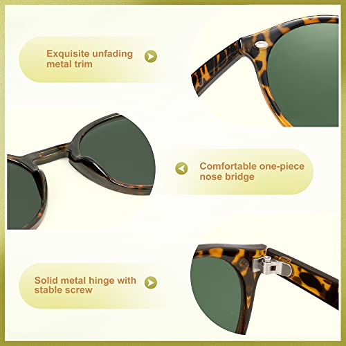 Madison Avenue 2 Pack Retro Round Sunglasses for Women Men UV Protection, Vintage Classic Womens Mens Sun Glasses Sun Shades4