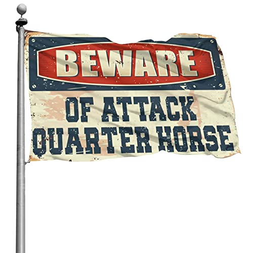 CakJuice ホーム用バー 装飾 攻撃に注意してください 四半期 馬の旗 男の子 部屋 ゲーマー アクセサリー (サイズ:30X45cm)