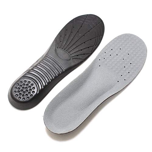 Plantillas unisex para mujeres/hombres, antideslizantes, amortiguación y ventilación, plantillas para zapatos para uso diario y trabajo, regulables: EU35-47 (negro, UE 43-47)