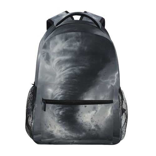 Backpack for Girls Boys, Teenager Bookbag College Rucksack Travel Daypack School Bag Kids Backpack Road Black Tornado Lightning