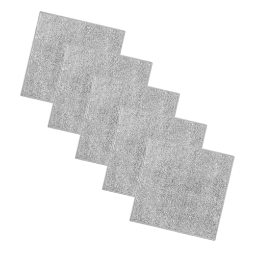 HOODANCOS 5 Piezas Paños de Cocina Doble Cara Absorbentes y Gruesos Trapos Multiusos para Limpiar Cristales y Utensilios Grises Duraderos para Hogar