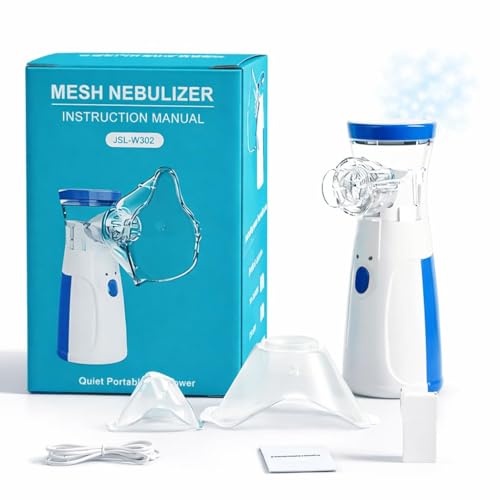 Image of TEKCOOL Nebulizer,Portable Mesh Nebulizer Mini Vaporizer Handheld Atomizers for Adults and Children,Ultrasonic Humidifier for Home and Travel Use, Steam Mesh Inhalator(Blue-Self Cleaning Upgrade)'