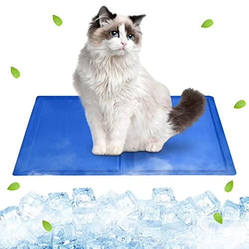 Tappetino Rinfrescante Per Cani E Gatti Navaris - 50x90cm, Blu Scuro, Regola La Temperatura Corporea - Foto 9