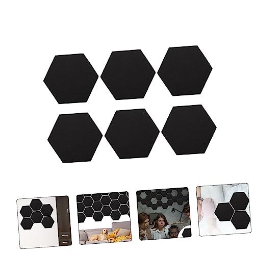 6 Piezas Paneles Acústicos Hexagonales para Estudios de Grabación en Casa, Negro miniatura 2