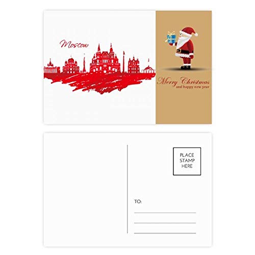 Cartes postales Moscou Cathédrale Rouge et Père Noël russe en lot de 20 pièces pour correspondance