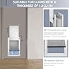[Petoasis] 3-Flaps Heavy-Duty Dog Door, Rust Proof Aluminum Alloy Frame, Extreme Weather Dog Door Can Block Wind, Snow, and Rainwater Intrusion (Silvery White, XL for Door)
