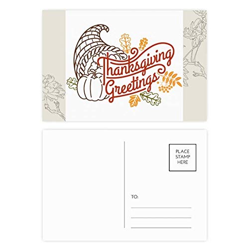 Carte postale dessin fleur Action de grâces 20pcs pour envoyer un message de Merci