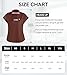 Medical Scrub Tops for Women - Mandarin Collar, Relaxed Fit, 4-Pocket Design, Shirttail Hem, Soft Stretch Scrub Shirts Brown