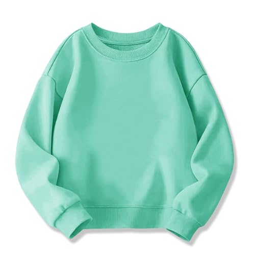 Boys Girls Solid Color Basic School Sweatshirt Kids Toddler Long Sleeve Pullover Crewneck Tops Fall Boys Top Size 162
