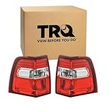 TRQ 2 Piece Driver & Passenger Side Tail Light Assembly Set Compatible with 2007-2017 Ford Expedition FO2800201 FO2801201