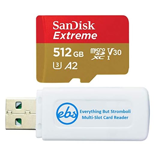 SanDisk Extreme 512GB Micro SD Card for Phone Works with Samsung Galaxy S20 Ultra 5G, S20, S20+, S10+, S10e, S10 Class 10 (SDSQXA1-512G-GN6MN) Bundle with 1 Everything But Stromboli Memory Card Reader