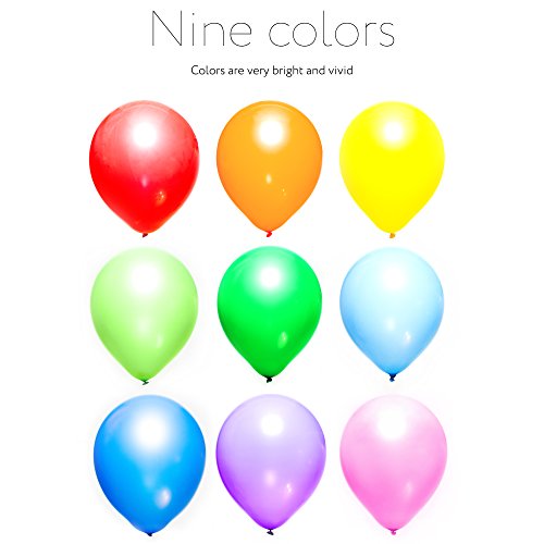 Dusico RAINBOW-SET-001 ® Balloons Rainbow Set (100 Pack) 12 Inches, Assorted Bright Colors, Made With Strong Multicolored Latex, For Helium Or Air Use. Kids Birthday Party Decoration Accessory thumb #3