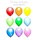 Dusico® Balloons Rainbow Set (100 Pack) 12 Inches, Assorted Bright Colors, Made With Strong Multicolored Latex, For Helium Or Air Use. Kids Birthday Party Decoration Accessory. Easy Blow Up by Mouth