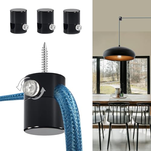 Novantl 3 Pack Upgraded Ceiling Hooks for Hanging Lights, Aluminum