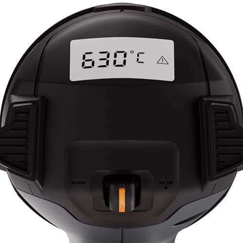 Steinel Heißluftpistole HM 2020 E, 2200 W Heißluftfön, LCD-Display, Temperatur 80°-630°C, Heißluftgebläse mit Thermoschutzabschaltung, Keramikheizung