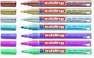 edding 751 Glanzlack-Marker Sparpack 18 Farben und viele Sortimente zur Auswahl (17er Set, metallic sortiert)