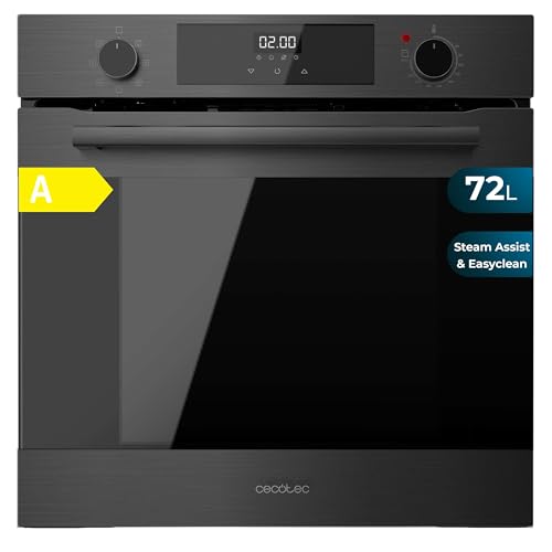 Cecotec Horno Multifunción Integrable 60cm Bolero Hexa M226000 Matt A. 2800W, 72L, 7 Funciones, Modo Grill, Fan Assisted Grill, Modo Convección, Defrost, Steam Base X2, Steam EasyClean, Steam Assist