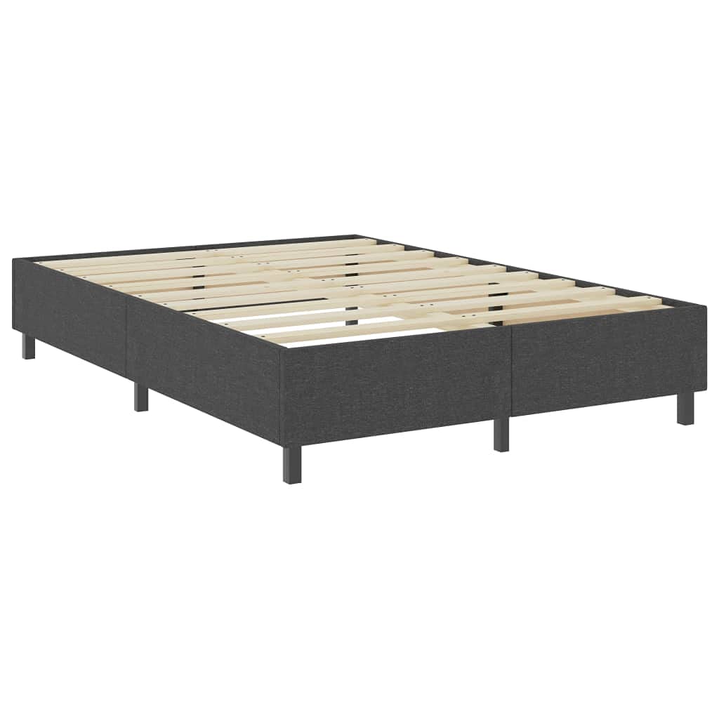Łóżko kontynentalne ciemnoszare z materiału 180 x 200 cm, podwójne łóżko dla gości, rama łóżka do pokoju gościnnego, schroniska, salonu, sypialni