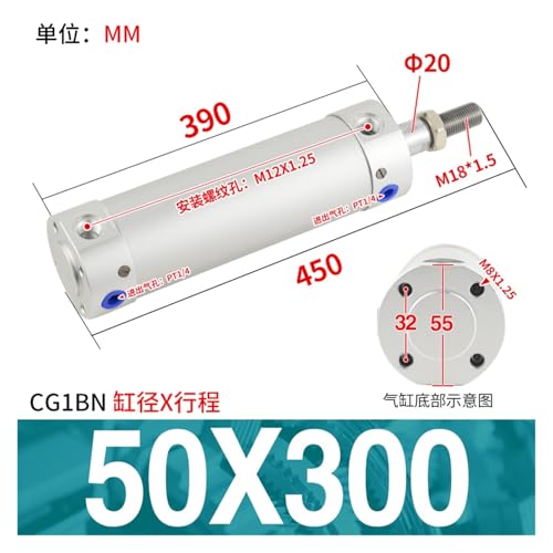 Vérin de traction CDG1BN manipulateur pneumatique à double effet - 3