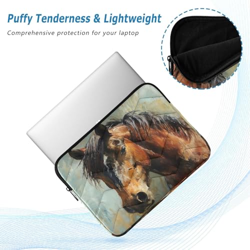 Funda para portátil de 13-14 pulgadas impermeable con diseño de caballo miniatura 5