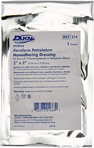 Dukal 214 Xeroform Petrolatum Gauze, Sterile, 2