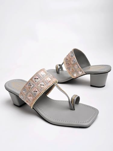 Shoetopia Classic Kolhapuri Heels For Women & Girls