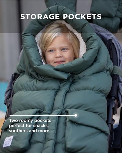 Image of 7AM Enfant Stroller Blanket 212 - Adjustable Baby Car Seat Zipped Blanket for Babies Winter, Unisex Multi Purpose Fleece Lined Warm Hooded Toddler Footmuff Water Repellent | (6M - 4T)