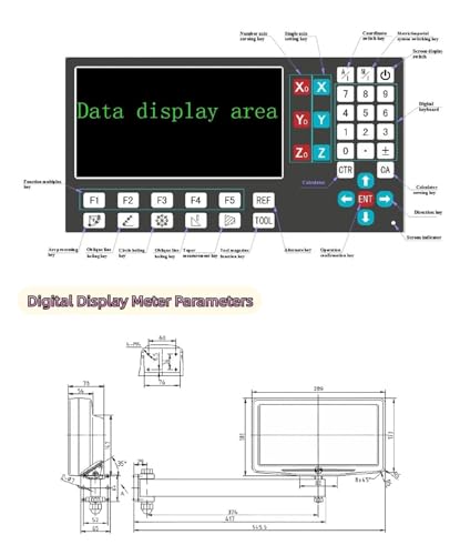 Kit DRO Digital 3 Ejes para Torno y Fresadora miniatura 3