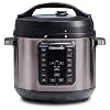 Crock Pot 8 Quart Multi Use XL Express Crock Programmable Slow Cooker and Pressure Cooker with Manual Pressure Boil Simmer Black Stainless