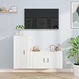 【Matériaux Robustes】 Fabriqué en bois d’ingénierie de haute qualité, cet ensemble assure stabilité et durabilité. Les surfaces faciles à nettoyer facilitent l’entretien quotidien, garantissant une utilisation fiable comme buffet salle a manger ou meuble TV.
