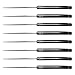 FLYINGCOLORS Laguiole Laguiole Steak Knife Set, Stainless Steel, Black Handles,8 Pieces Black