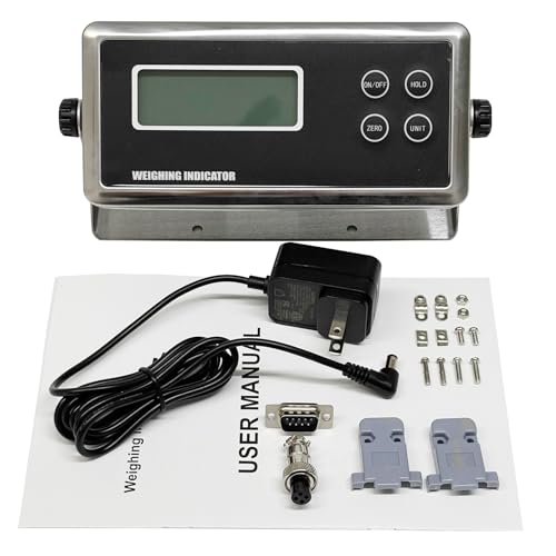 lp7515 weighing scale load cell indicator bright lcd display digital read out for old small 4-prong male connection op-902 rs232 lbozkg