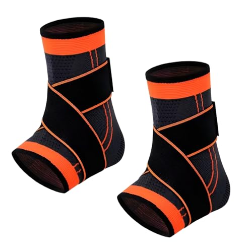 KIRZAX Confezione da 2 cavigliere per uomo e donna, supporto per il piede per fascite plantare, distorsioni, tendine d'Achille e tendinite, guaina compressiva regolabile con fascia elastica