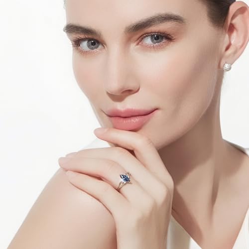 Cicy Bell Womens Platinum Plated Moonstone Cubic Zirconia Delicate Eternity Cut Teardrop Texture Rings for Gifts4