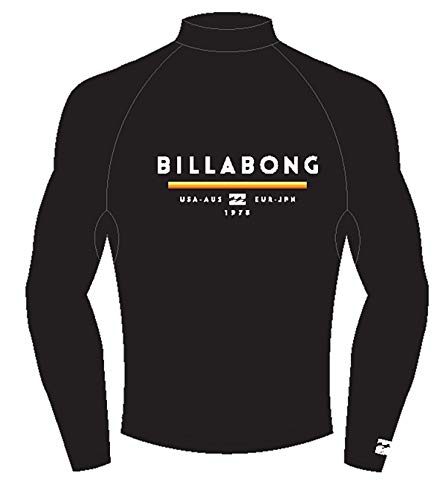 Billabong Mens Unity Long Sleeve Surf Rashguard Black Large