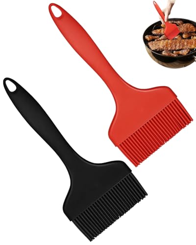 Silicone di alta qualità: il pennello da pasticceria è realizzato in silicone alimentare di alta qualità, l'impugnatura è robusta e liscia, le setole sono flessibili, non si rompono o si deformano facilmente, adatte per un uso a lungo termine. La spazzola in silicone è resistente al calore e non si scioglie durante la cottura alla griglia o in cucina, quindi puoi usare la spazzola per alimenti in tutta sicurezza. La spazzola per oliatura in silicone è facile da pulire.