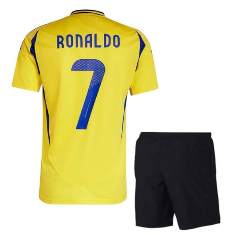 Ronaldo 7 Football Jersey with Black Shorts for (Kid's, Boy's& Men)-picture-31