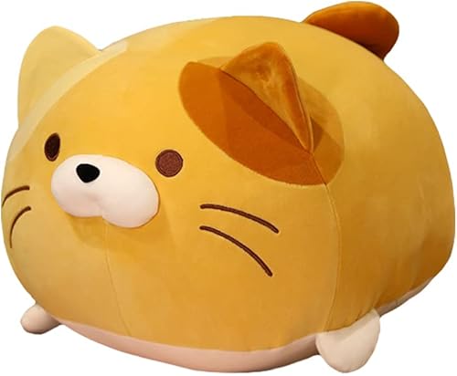 Miniatura 1 de AIXINI Almohada cilíndrica de peluche de gato de 13.7 pulgadas, almohada de cuerpo cilíndrica, súper suave, gordito, gatito, durmiendo kawaii,