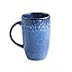 Litinliv Tasse, 21 Unzen / 600ml Kaffeetassen Mit Griff, Retro Keramik Große Kapazität Becher, Handgefertigte Texturglasur Sehr Teetasse für Kakao, Cappuccino, Spülmaschinenfest, Mikrowellengeeignet