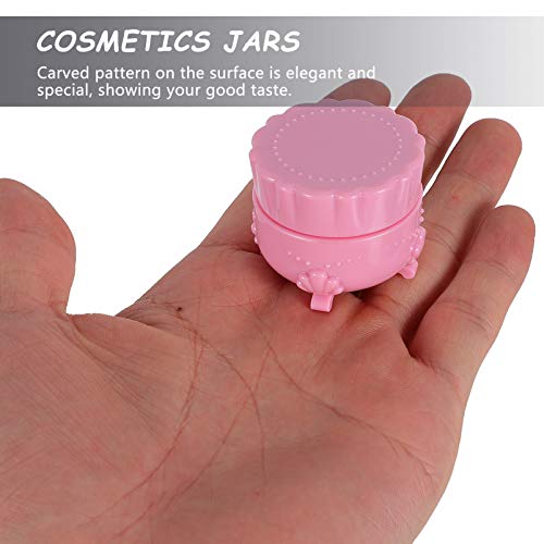 Lurrose 10 Pcs Pote Plástico Vazio Frascos Com Tampas Rodada Recipientes de Amostra de Cosméticos Mi