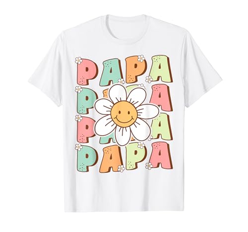 Groovy Papa Matching Family Birthday Party Daisy Flower T-Shirt