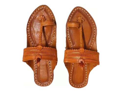 EthnicVibes Kolhapuri Chaussures plates ethniques indiennes Jutti ST3150 en cuir souple pour femme Pointure 39-45, St 47, 40.5 EU
