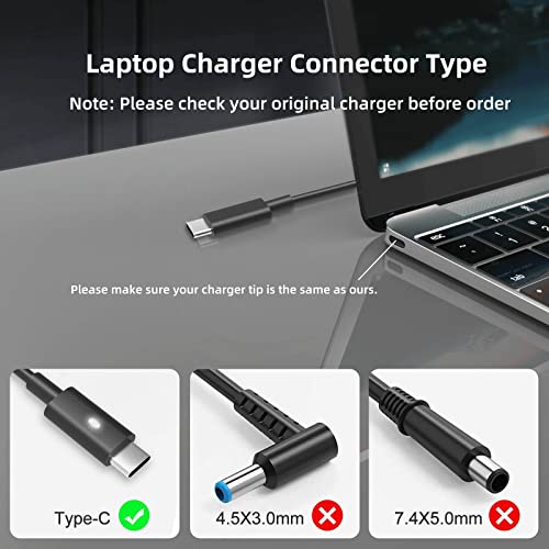 Chargeur Dell portable USB C 65W Latitude 5540 5440 5430 Chromebook - 4