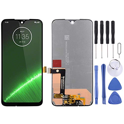 Piezas de reparación de teléfonos celulares Pantalla LCD TFT para Motorola Moto G7 Plus con Digitizer Conjunto Completo (Negro)