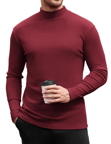 Pull Col Rond COOFANDY Homme - Hiver Chaud - Maille Fine Rayures - Coupe Régulière