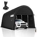 COBIZI Carports 10x20 Heavy Duty Portable Garage with Removable Doors & Vents, Large Space Anti-Snow Waterproof Car Canopy Portable Carport Canopy Outdoor Storage Shelter for Car, Boat, Truck