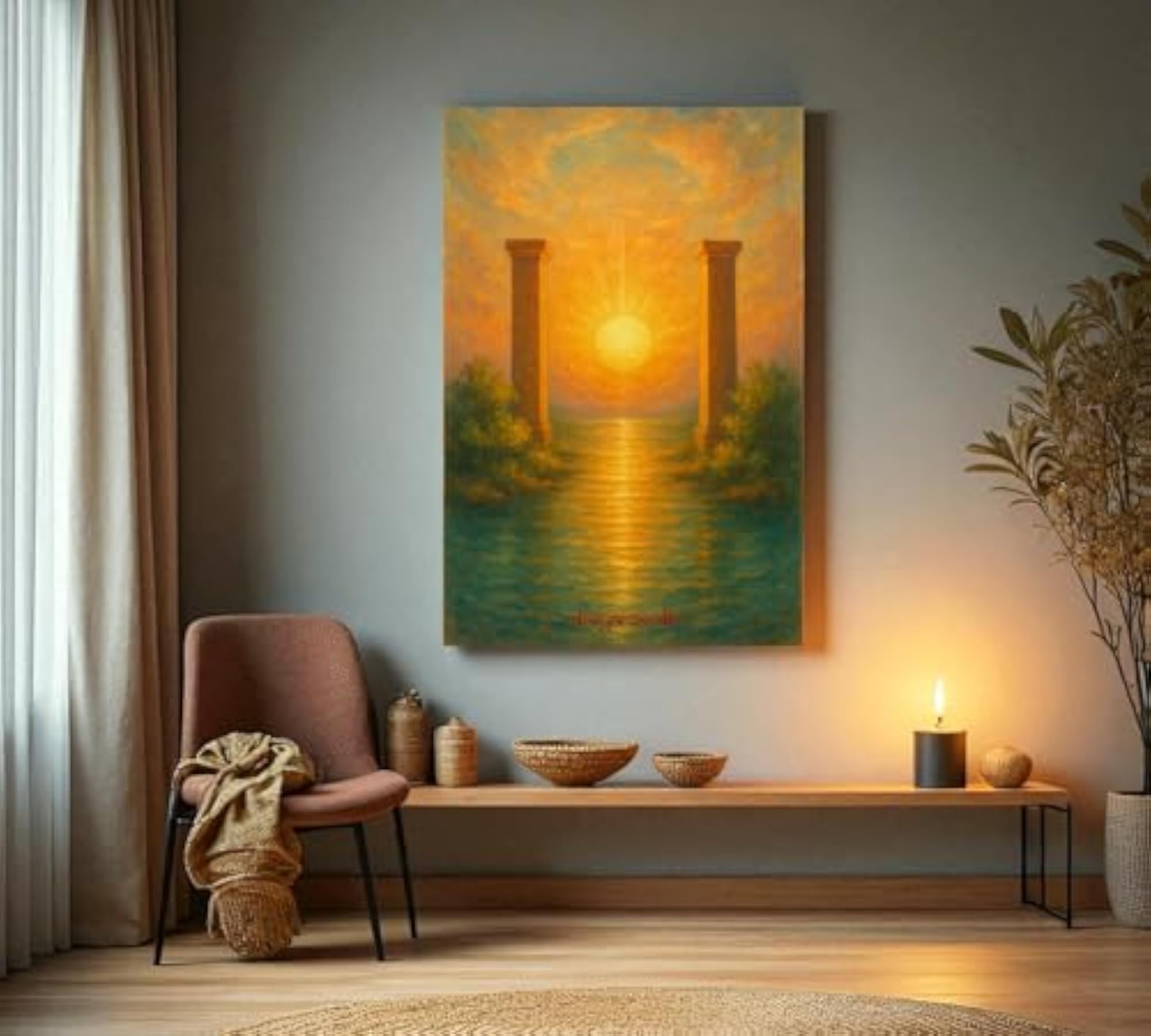 The Rising Sun Vastu Wall Art, Gallery-Wrapped Canvas