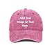 Custom Hats Design Your Own - Custom Baseball Cap for Men Women, Make Your Own Customized Dad Trucker Hat Pink
