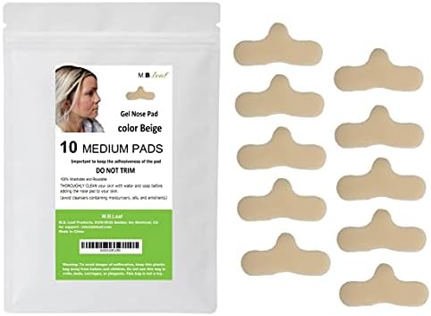 10 Pack CPAP Nose Pads - Nasal Pads for CPAP Masks - CPAP Supplies for CPAP Machine - Sleep Apnea Mask Comfort Pad - CPAP Cushions for Most Masks - Color Beige (Medium)